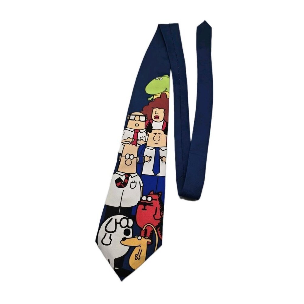 Ralph Marlin DILBERT & GANG All Over Print Novelty Vintage USA Mens Tie NeckTie